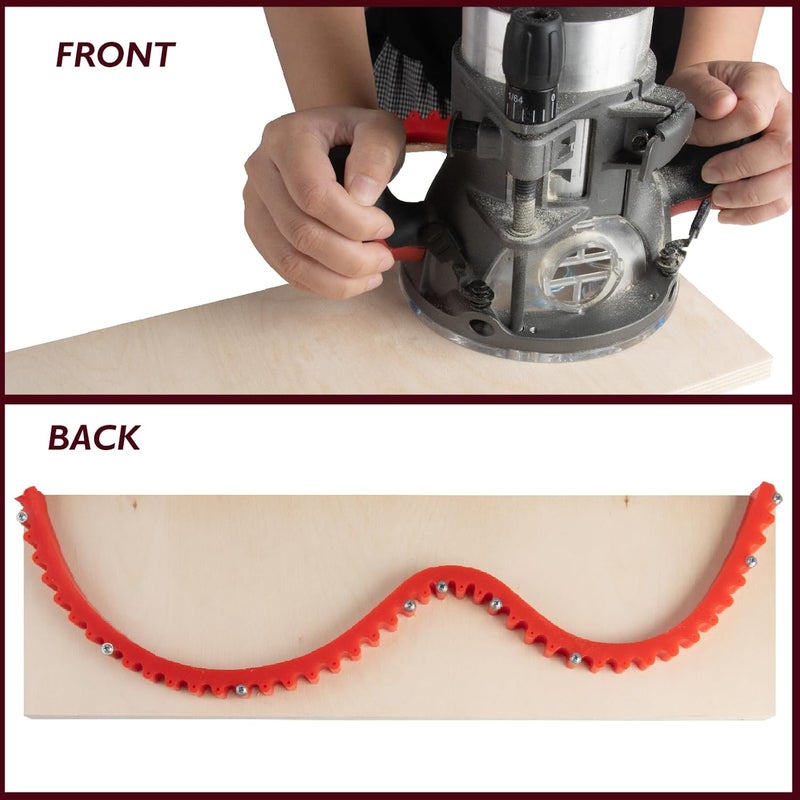 O'SKOOL 78" Flexible Curve Guide for Router, Adjustable Template for Trim Routing odd Shape and Complex Contour curverture, MAM012 - Image 4